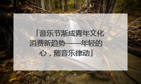 音乐节渐成青年文化消费新趋势——年轻的心，随音乐律动